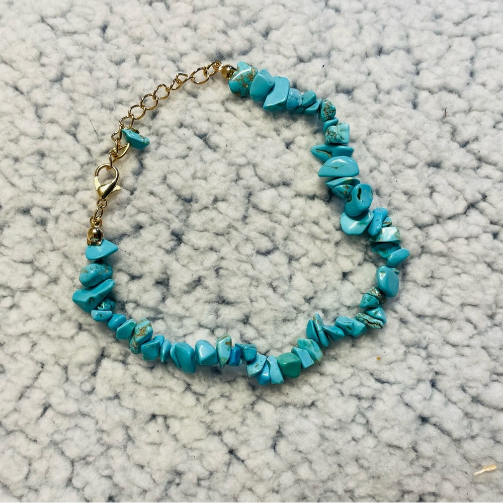 Chakra natural gemstone chip bracelet